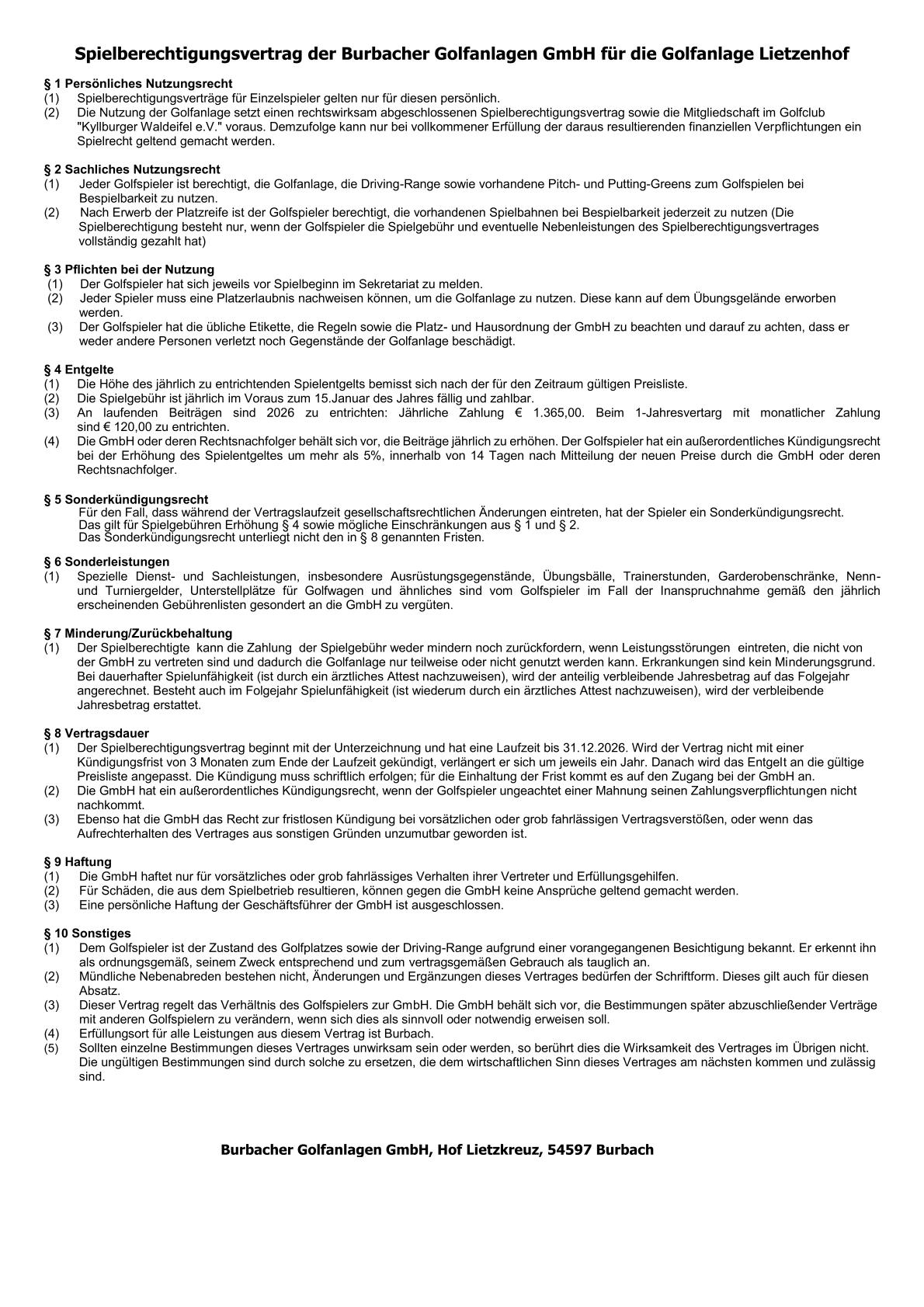 Spielberechtig. neu Vollvertrag 2026 1 Jahr jährl. u monatl. ab 01.01.2026 2